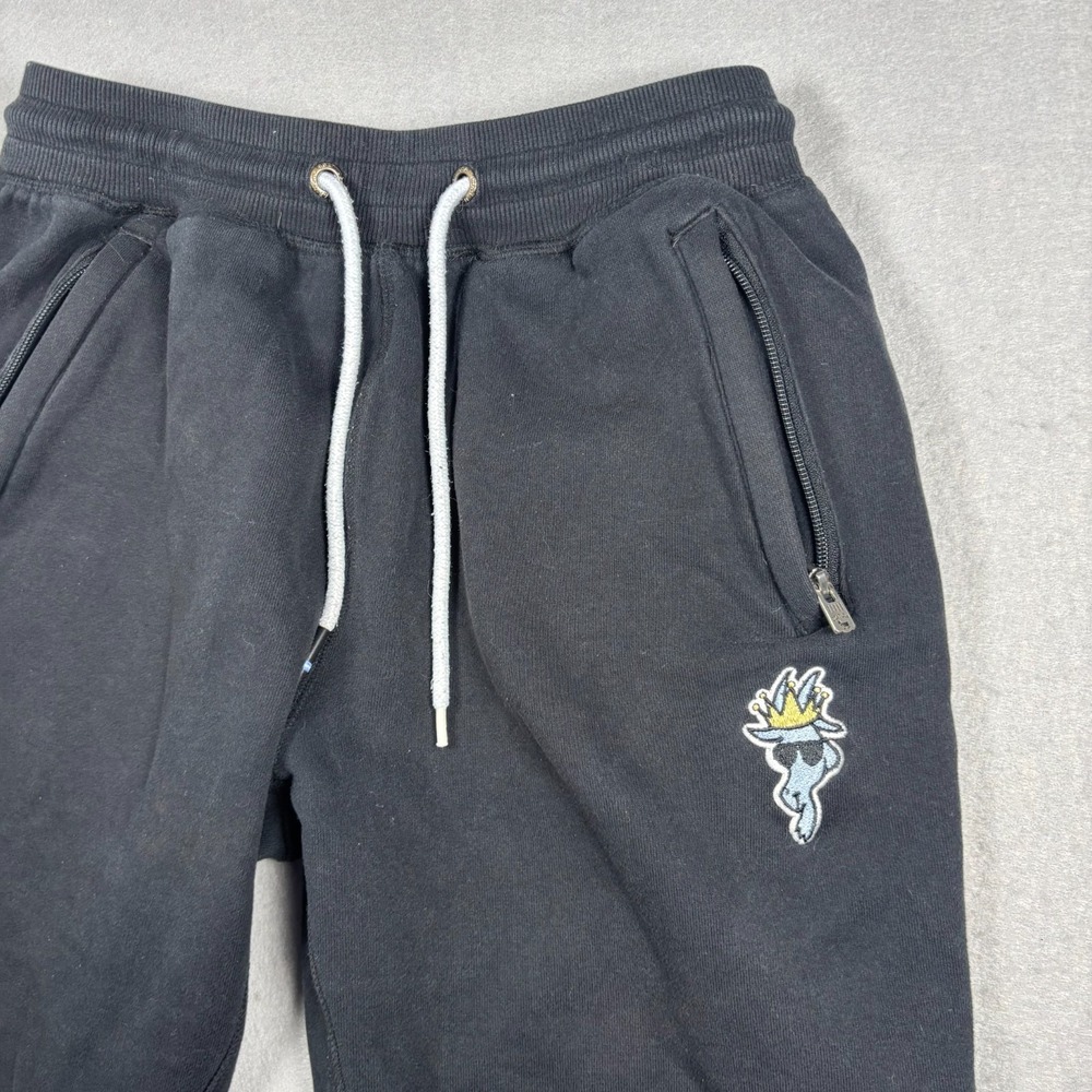 GOAT USA OG Fleece Joggers Black Sweatpants Adult Small Unisex Zipper Pockets